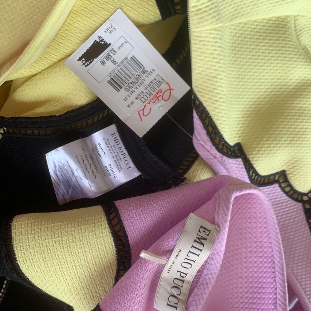 EMILIO PUCCI Color-block Broderie Anglaise-paneled dress size 38IT - Picture 4 of 11